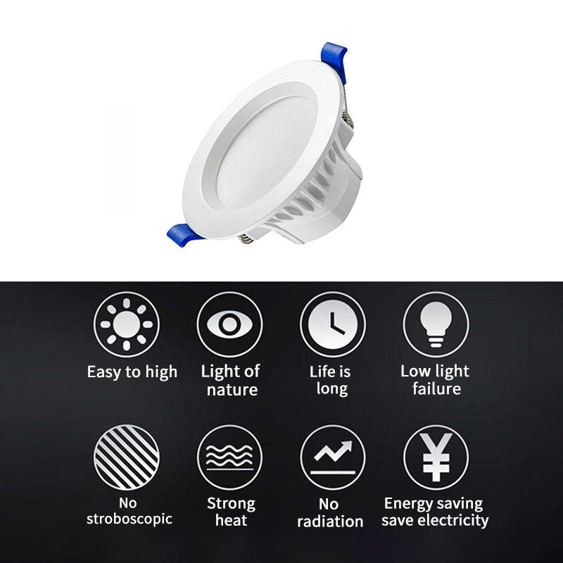 Bathroom Spotlight Household Tooling Embedded Downlight Bulb 6 Pcs 5w Bedroom Kitchen Indoor For Home Kitchen Spot Lighting