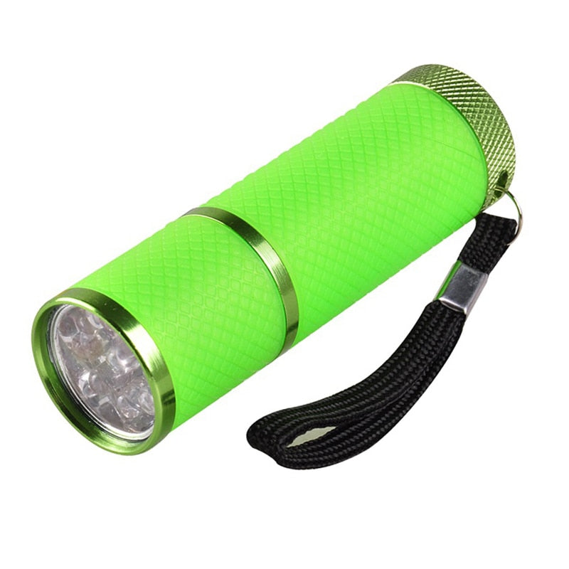 LED Flashlight UV Lamp Portable for Nail Gel Fast Dryer Cure 4 Colors Nail Dryer Mini LED Downlights Makeup Tools 12w 8.7* 2.6cm