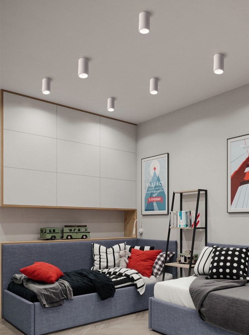 Round Dimmable Surface Mounted LED Downlights 7W 9W 12W 15W 18W COB LED Ceiling Spot Lights AC110-220V LED Lamp Indoor Lighting