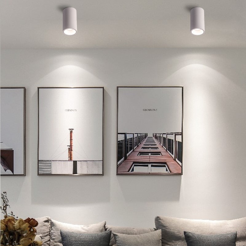 Round Dimmable Surface Mounted LED Downlights 7W 9W 12W 15W 18W COB LED Ceiling Spot Lights AC110-220V LED Lamp Indoor Lighting