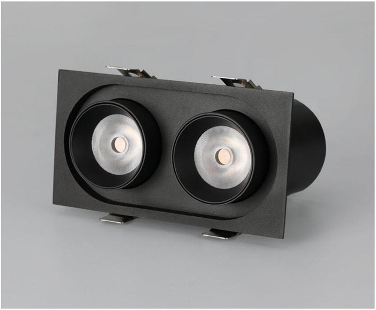 360° rotating flexible COB LED downlight, 9W 12W 18W LED ceiling spotlight, AC85~265V, indoor lighting LED light