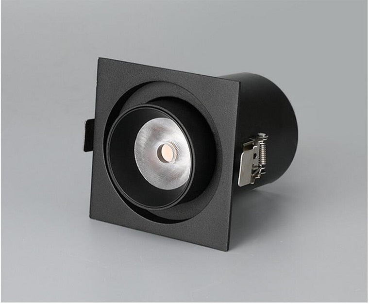 360° rotating flexible COB LED downlight, 9W 12W 18W LED ceiling spotlight, AC85~265V, indoor lighting LED light