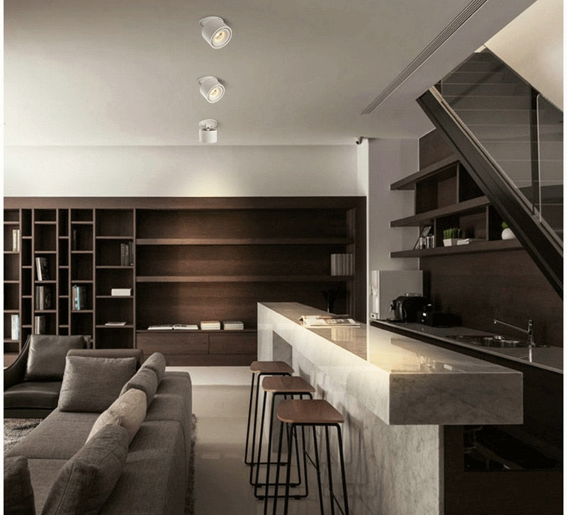 Dimmable Folding Rotating Anti Glare LED Downlights Epistar Chip 10W 15W COB Recessed Ceiling Lamps Spot Lights AC85-265V