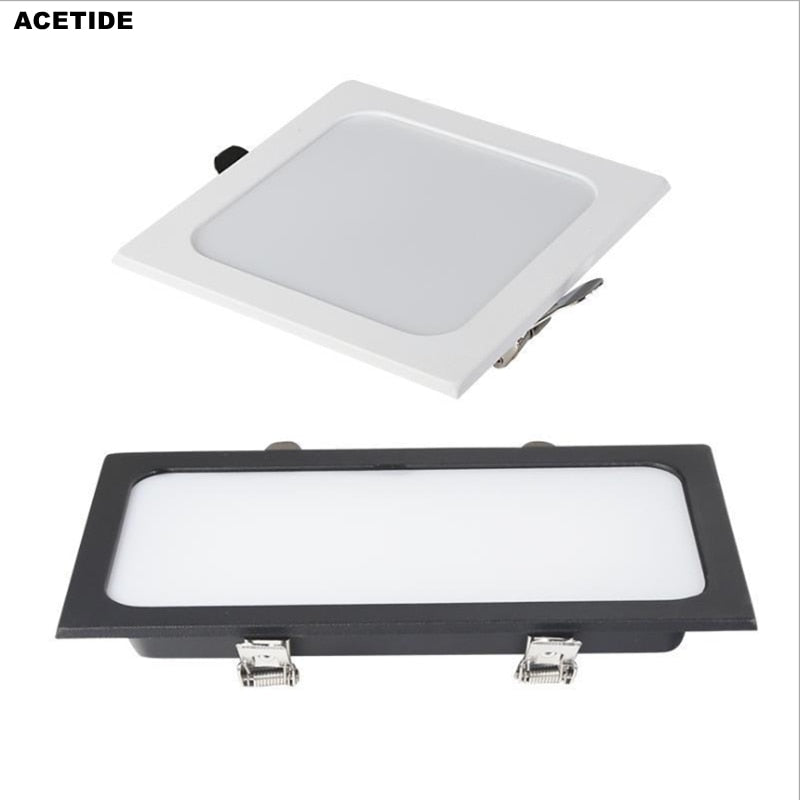 Panel Embedded LED Downlight 12W 18W 24W Square LED Spotlight LED Ceiling Light AC110V 220V