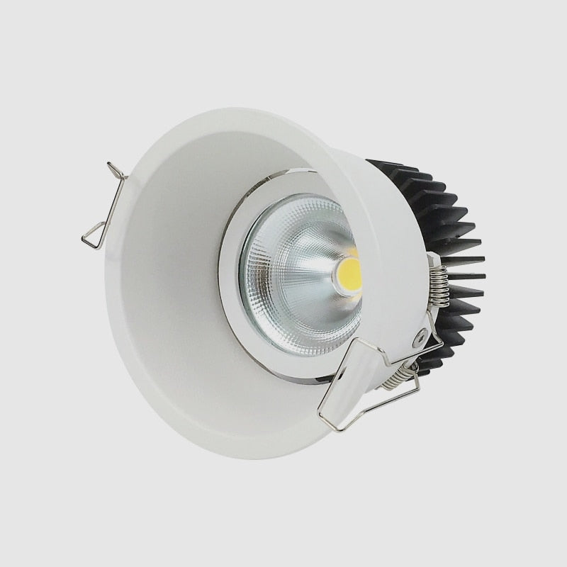 Narrow Border Anti-glare Dimmable Recessed COB LED Downlights AC85-265V 9W 12W 15W 20W LED Ceiling Lamps Hotel Villa Lighting