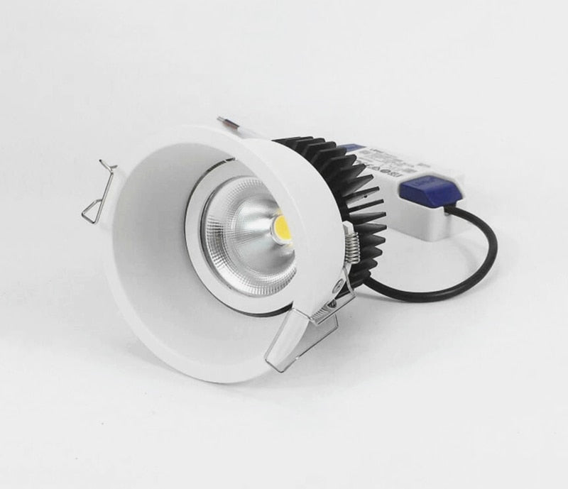 Narrow Border Anti-glare Dimmable Recessed COB LED Downlights AC85-265V 9W 12W 15W 20W LED Ceiling Lamps Hotel Villa Lighting