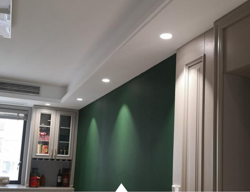 Narrow Border Anti-glare Dimmable Recessed COB LED Downlights AC85-265V 9W 12W 15W 20W LED Ceiling Lamps Hotel Villa Lighting