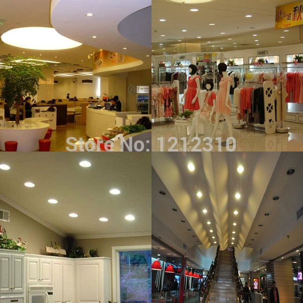 Dimmable LED Ceiling Downlight 6W 9W 12W 15W Recessed Panel Light 110-220V Warm White/White/Cold White indoor Panel Light