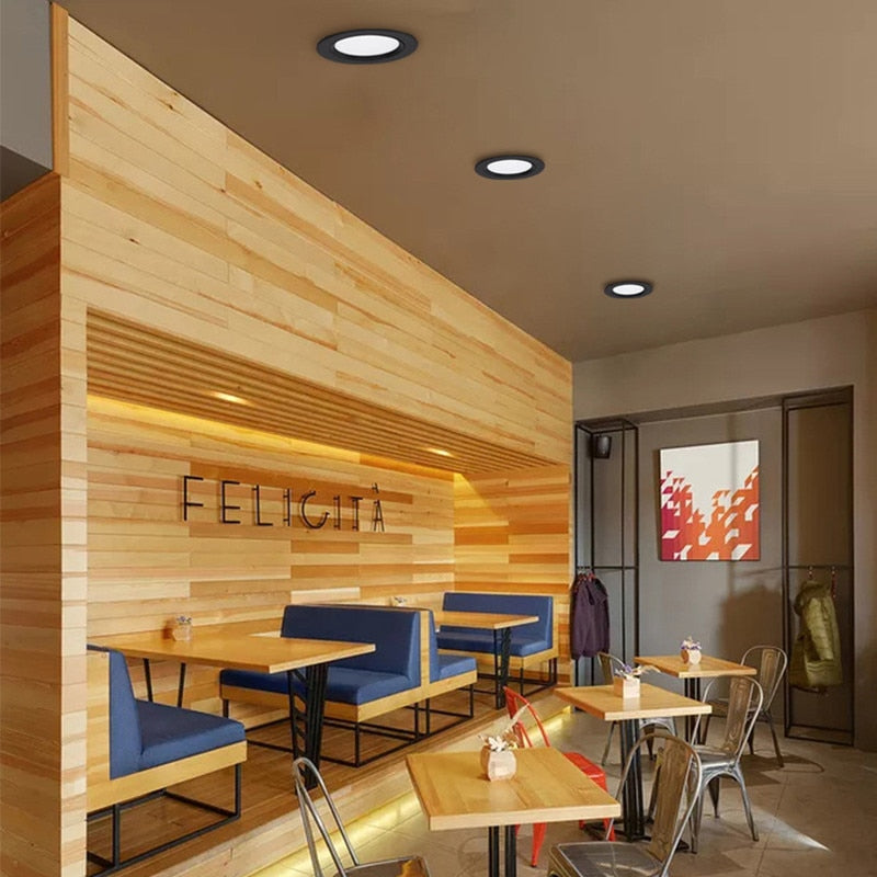 Circular Recessed LED Downlights 3W 7W 9W 12W 15W 40W COB LED Ceiling Spot Lights AC220-240V LED Ceiling Lamps Indoor Lighting