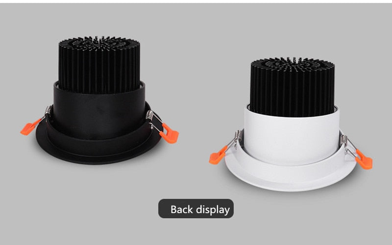 Circular Recessed LED Downlights 3W 7W 9W 12W 15W 40W COB LED Ceiling Spot Lights AC220-240V LED Ceiling Lamps Indoor Lighting