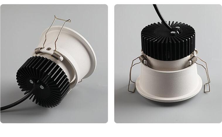 Dimmable Narrow Border Embedded Anti-Glare COB Ceiling Recessed Downlight 5W 7W 12W 20W LED Wall Wash Light Hotel Villa Lighting