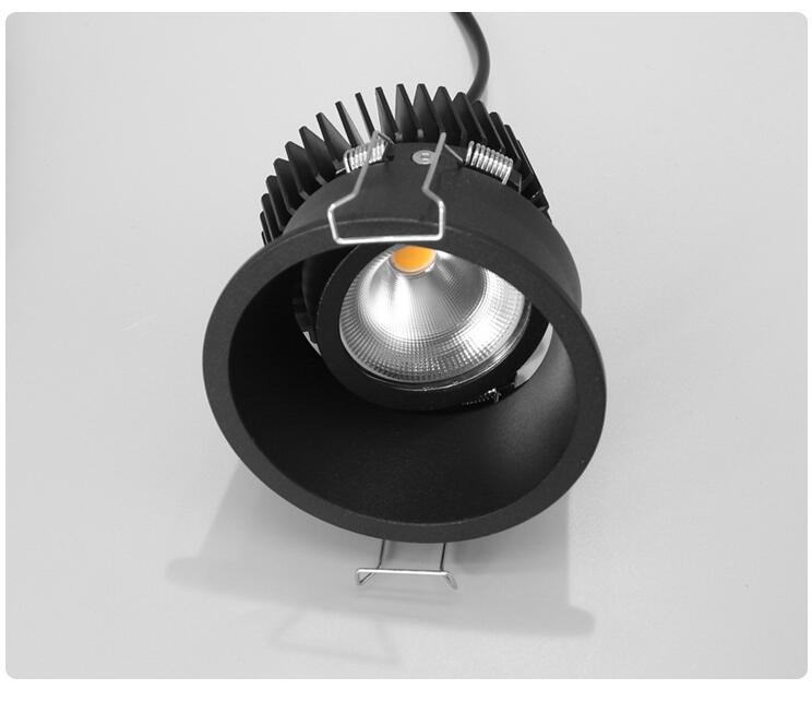 Dimmable Narrow Border Embedded Anti-Glare COB Ceiling Recessed Downlight 5W 7W 12W 20W LED Wall Wash Light Hotel Villa Lighting