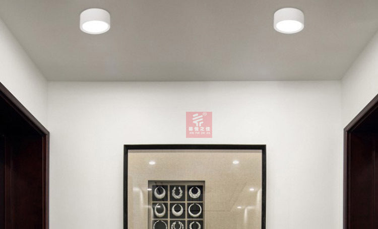 Round Surface Mounted LED Downlights 3W 5W 7W 9W 12W Mounted LED Spot Light 220V Down Light black / white / gold body