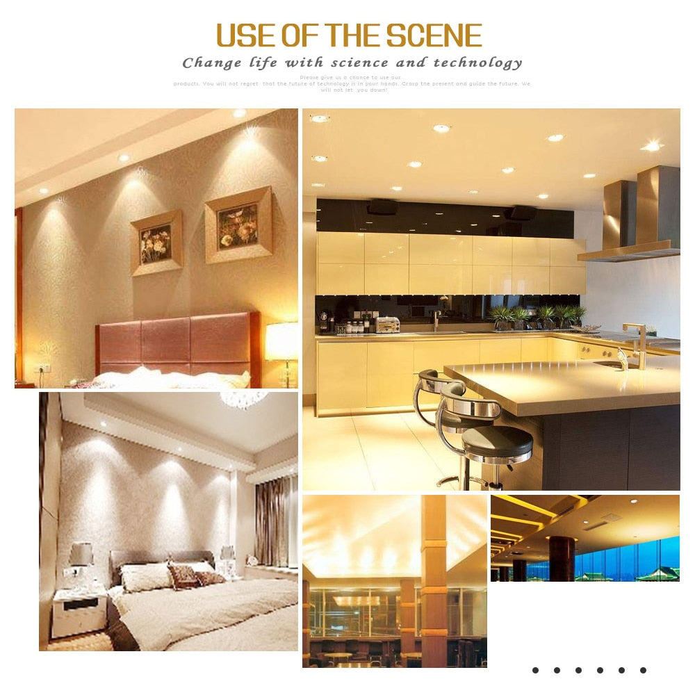 LED Dimmable Waterproof Recessed Downlight 5W 7W 9W LED Spot Light Ceiling Lamp Home Lighting AC 110V 220V For For Bathroom Lamp