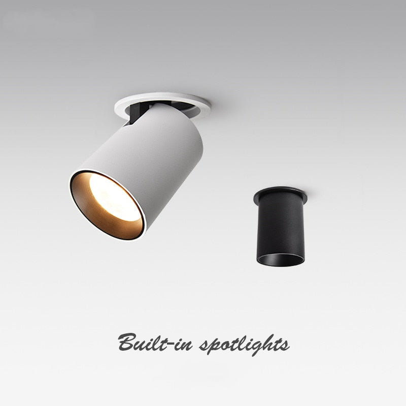 Dimmable Folding LED Ceiling Light 7W 12W 15W LED Projector Living Room TV, Background Wall Corridor COB for Ceiling Downlight