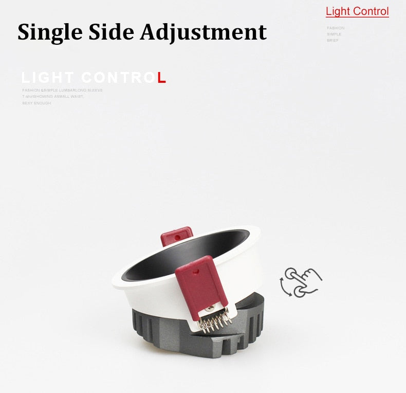 Dimmable LED Downlight 7W Anti-Glare led Ceiling Lamp AC 220V 110V LED Spot Lighting Bedroom Kitchen led Recessed Downlight