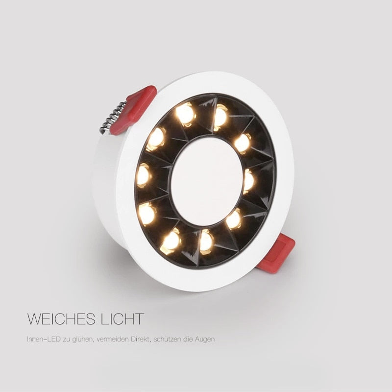 Dimmable LED COB Spotlight Ceiling Lamp AC90-260V 220V 10W 15W Aluminum Recessed Led Downlights Round Leds Spot Indoor Lighting