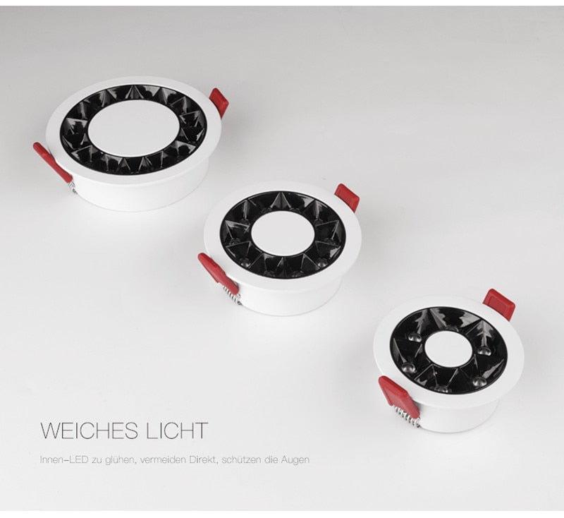 Dimmable LED COB Spotlight Ceiling Lamp AC90-260V 220V 10W 15W Aluminum Recessed Led Downlights Round Leds Spot Indoor Lighting