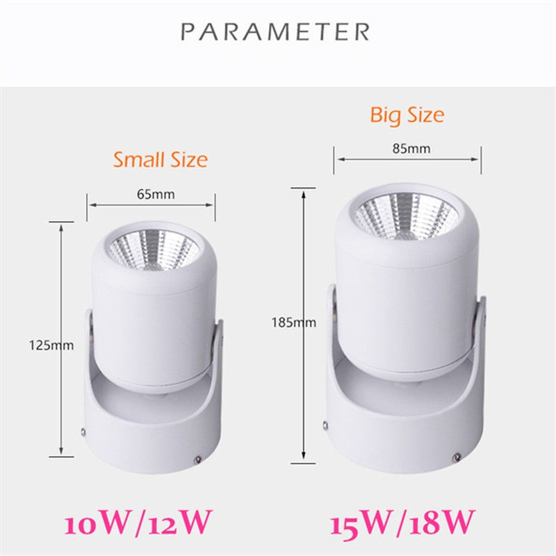 Dimmable LED Ceiling light down light 18W 15W 12W 10W No opening AC85-265V LED Downlight Ceiling lamp Spot light decoration