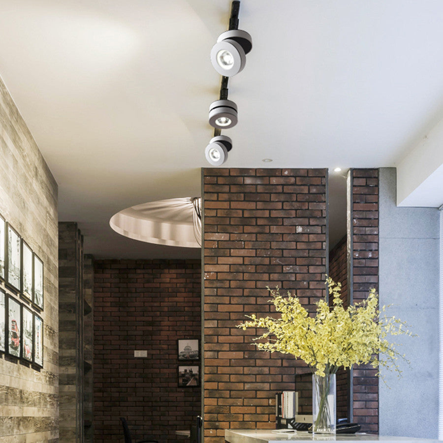 Folding COB LED Track Light 10W 12W LED Rail Spotlight 360 Degree Rotation LED Downlights For Dining Room Bar Counter Shop