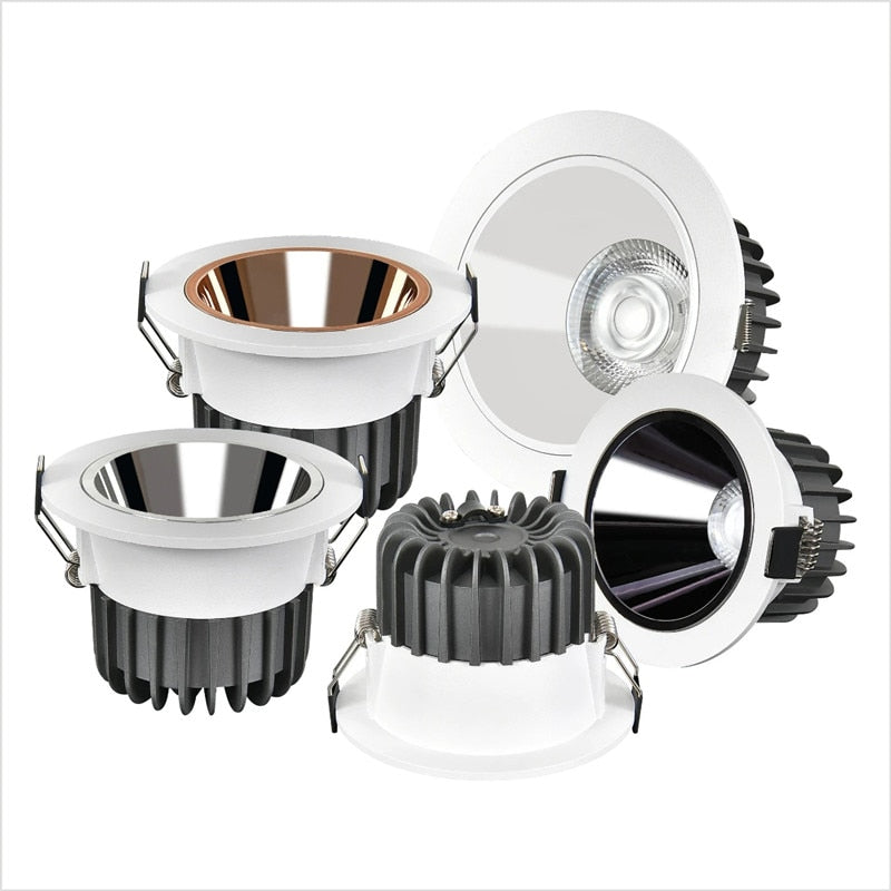 Spotlight 12W 15W 24W 36W LED COB Downlight Dimmable 110V 220V Ceiling Lamp Warm White/Cool White For Hotel Lighting