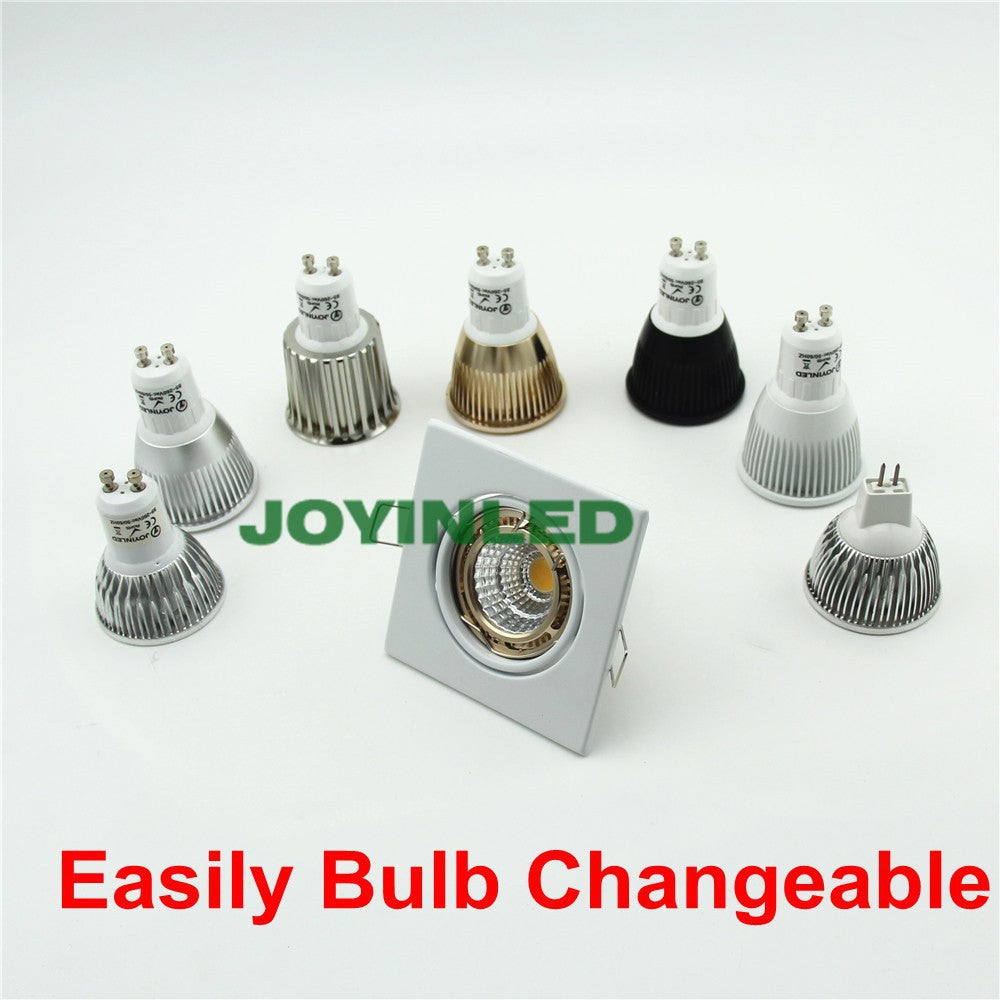 Aluminum downlight Fitting trims recessed 20pcs/lot LED Ceiling Lamp Holder GU10/MR16 Round Fixtures