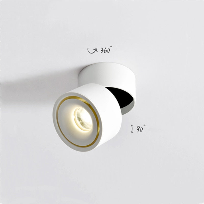Surface Mounted Mini Embedded COB LED Downlights 5W 7W 12W 360 degree rotation LED Ceiling Lamp Spot Light Downlight