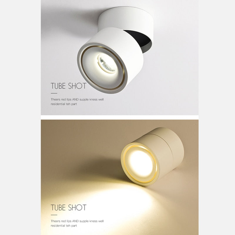 Surface Mounted Mini Embedded COB LED Downlights 5W 7W 12W 360 degree rotation LED Ceiling Lamp Spot Light Downlight