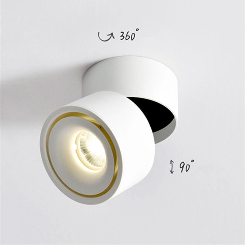 Surface Mounted Mini Embedded COB LED Downlights 5W 7W 12W 360 degree rotation LED Ceiling Lamp Spot Light Downlight