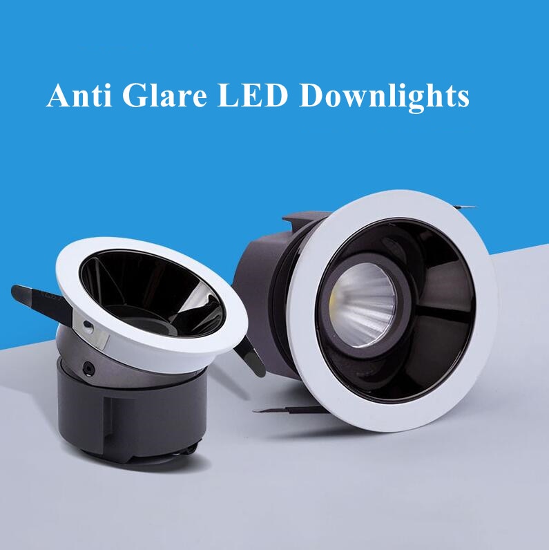 New LED Dimmable Downlight Ultra Thin Anti Glare Spot Light 5W 7W 9W 12W 15W 20W Recessed Ceiling Lamp AC85V-265V