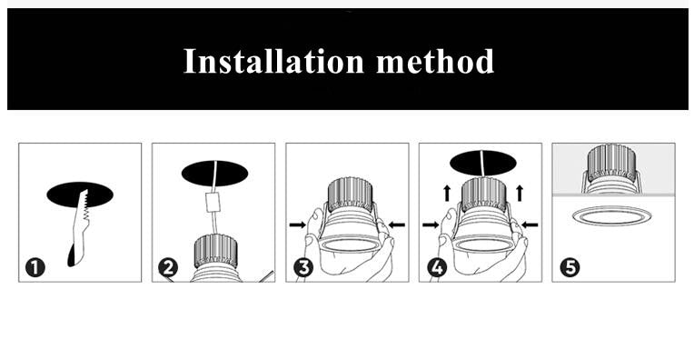 New LED Dimmable Downlight Ultra Thin Anti Glare Spot Light 5W 7W 9W 12W 15W 20W Recessed Ceiling Lamp AC85V-265V