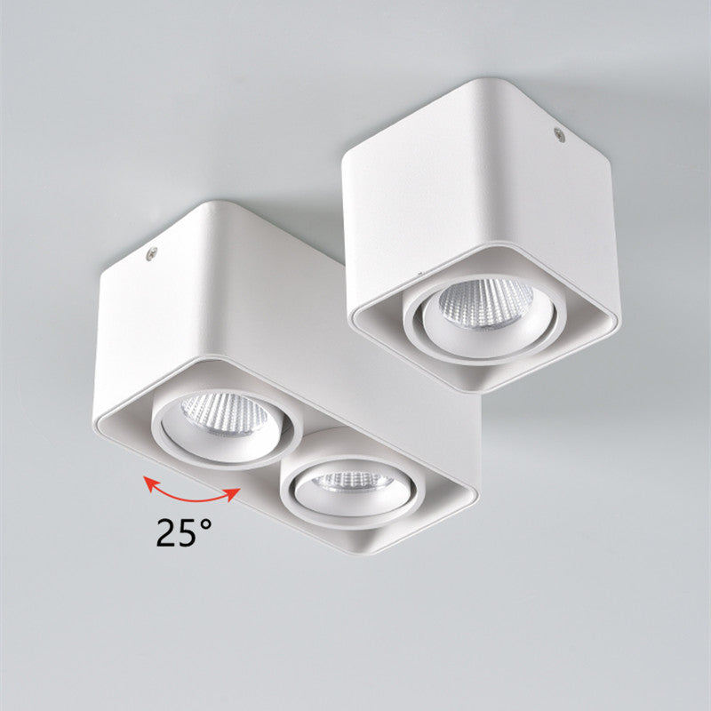 Dimmable Square LED Mounted Down Lamp LED Ceiling Lights 10W 20W AC110V 220V Downlight Direction Adjustable Indoor Lighting