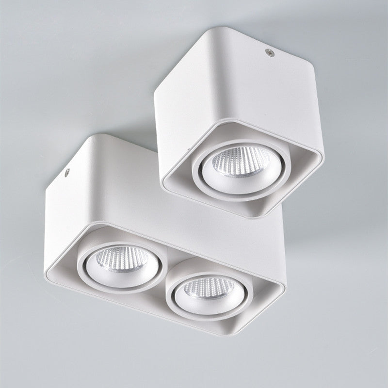 Dimmable Square LED Mounted Down Lamp LED Ceiling Lights 10W 20W AC110V 220V Downlight Direction Adjustable Indoor Lighting