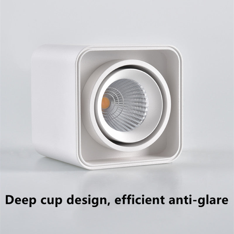 Dimmable Square LED Mounted Down Lamp LED Ceiling Lights 10W 20W AC110V 220V Downlight Direction Adjustable Indoor Lighting