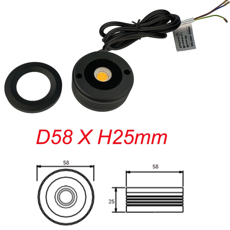 Triac Dimming Cabinet Kitchen Downlight IP65 3W 5W AC100V-240V Driverless LED Spot Lighting CE Spotlight Ceiling