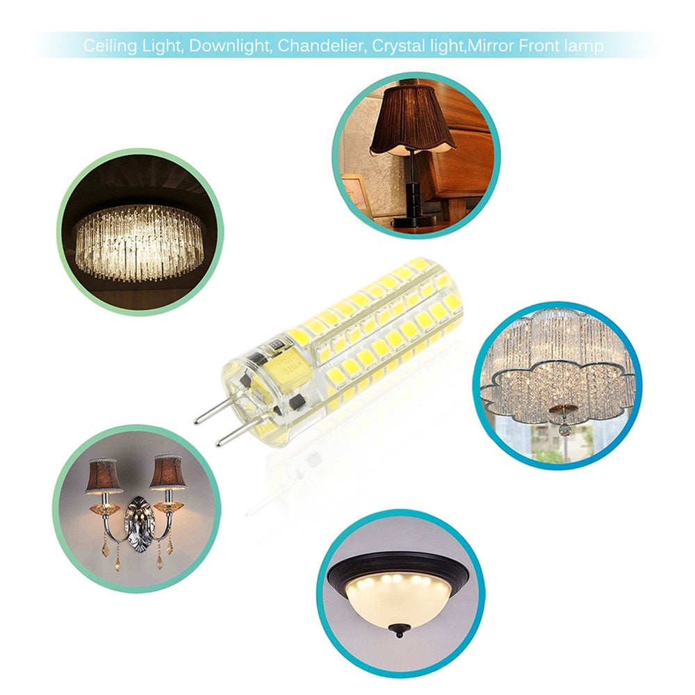Konesky 7W Night Light 72-LED Bulb Light 12V G6.35 Bulb SMD2835 Energy-Saving for Downlight Bedroom
