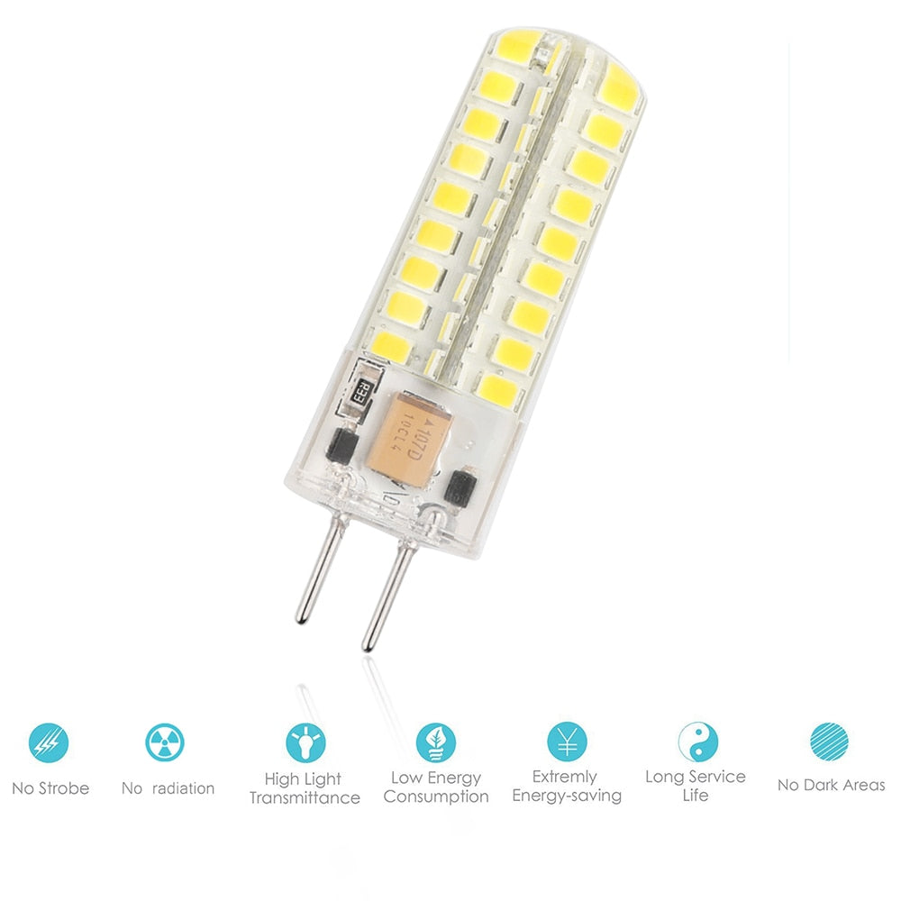 Konesky 7W Night Light 72-LED Bulb Light 12V G6.35 Bulb SMD2835 Energy-Saving for Downlight Bedroom