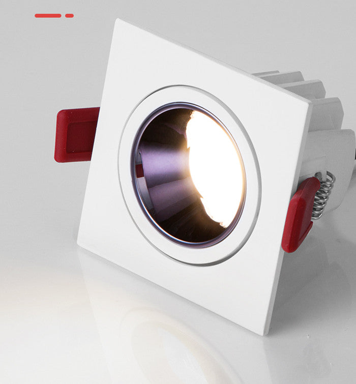 GAOYI Square LED Downlight 7W 12W 15w 20w 85-265V COB Ceiling Kitchen Living Room Indoor Angle Adjustable Anti Glare Recessed