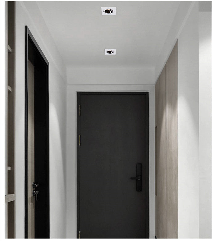 GAOYI Square LED Downlight 7W 12W 15w 20w 85-265V COB Ceiling Kitchen Living Room Indoor Angle Adjustable Anti Glare Recessed