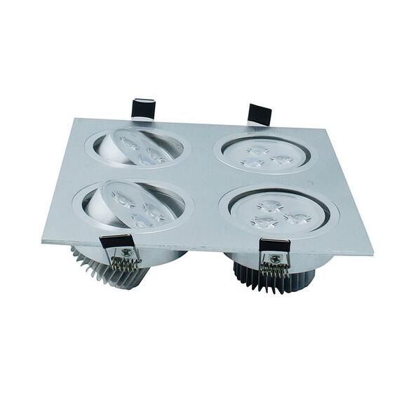 LED DOWNLIGHT 12W Square Ultra bright Grille lights Recessed ceiling spot light AC110V 220V White warm white