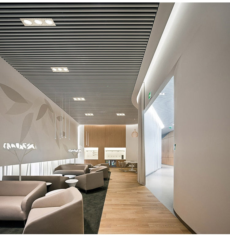 Three Head COB LED Downlight, Dimmable Square Spotlight, Indoor Lighting, 3x 7W, 3x10W, 3x12W, 3x15W, AC85 ~ 265V