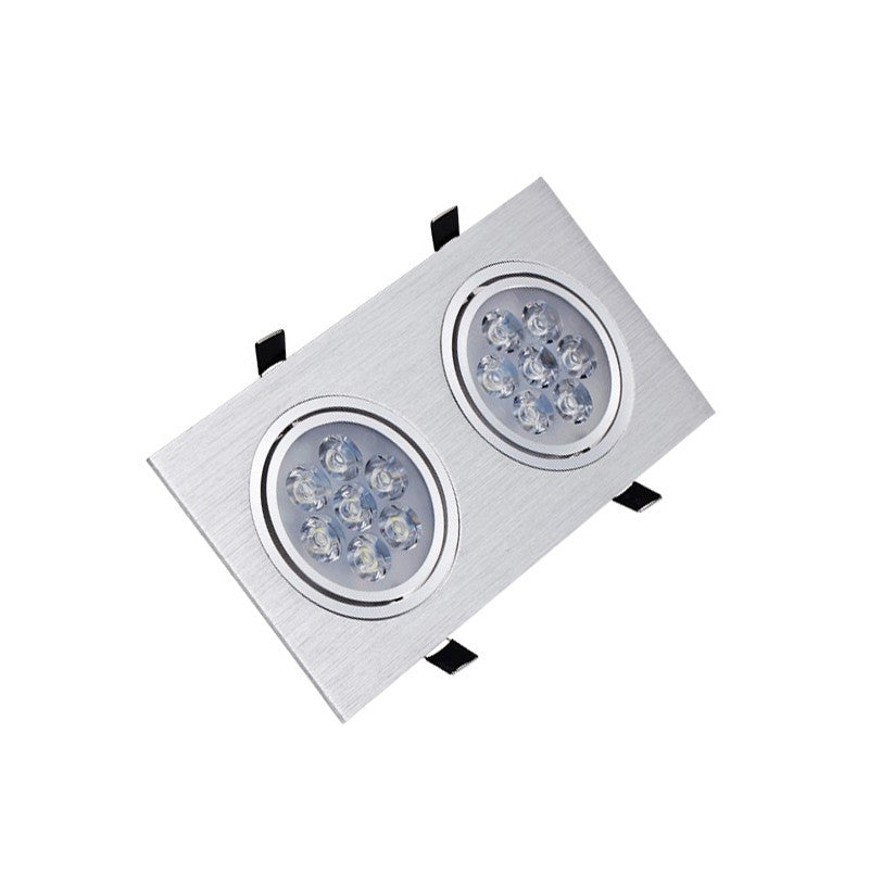 Led Downlights 2x7W AC85-265V Square LED Ceiling Downlight Lamps Recessed Led Ceiling Lamp Home Indoor Lighting