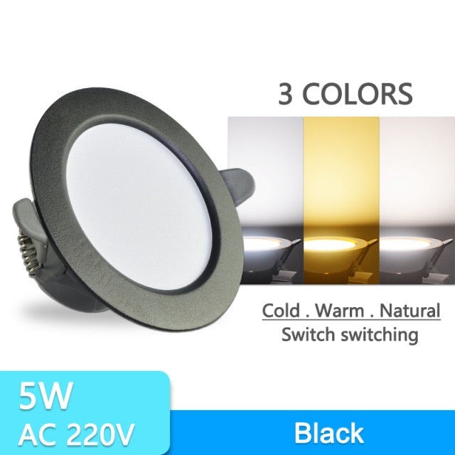 LED Downlight 3w 5w 10 Pcs spot led light 3000k 4500K 6000K AC 220V-240V Downlight Kitchen living room Indoor recessed lighting
