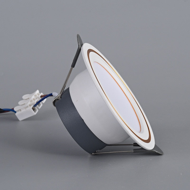 2022 Ultra-thin Embedded LED Downlight 5W 7W Dimmable AC90-260V Spot Recessed LED Ceiling Downlight Light Tri-tone Light Lamp