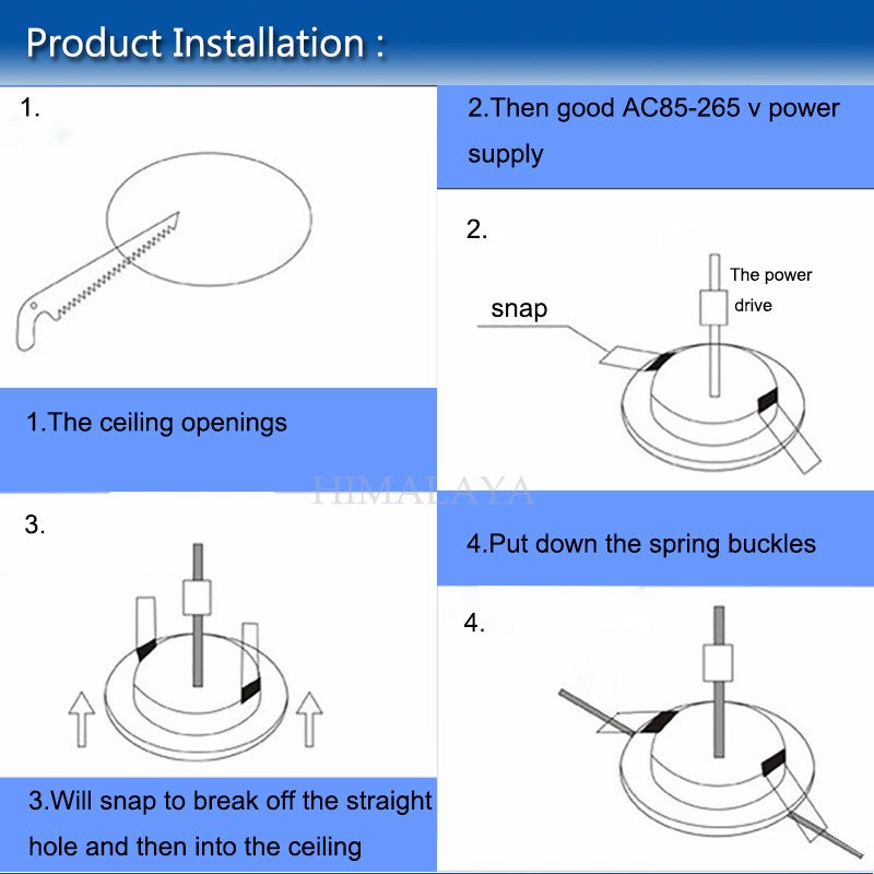 Toika 25pcs 12w led slim Downlight panel light Led Lamp Lights for home AC85V-265V Round 85mm