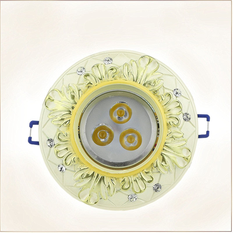 Vintage European LED Ceiling Downlight 5W 7W 220V Retro Round Recessed Ceiling Lamp Bulb Bedroom Kitchen Indoor LED Spot Light
