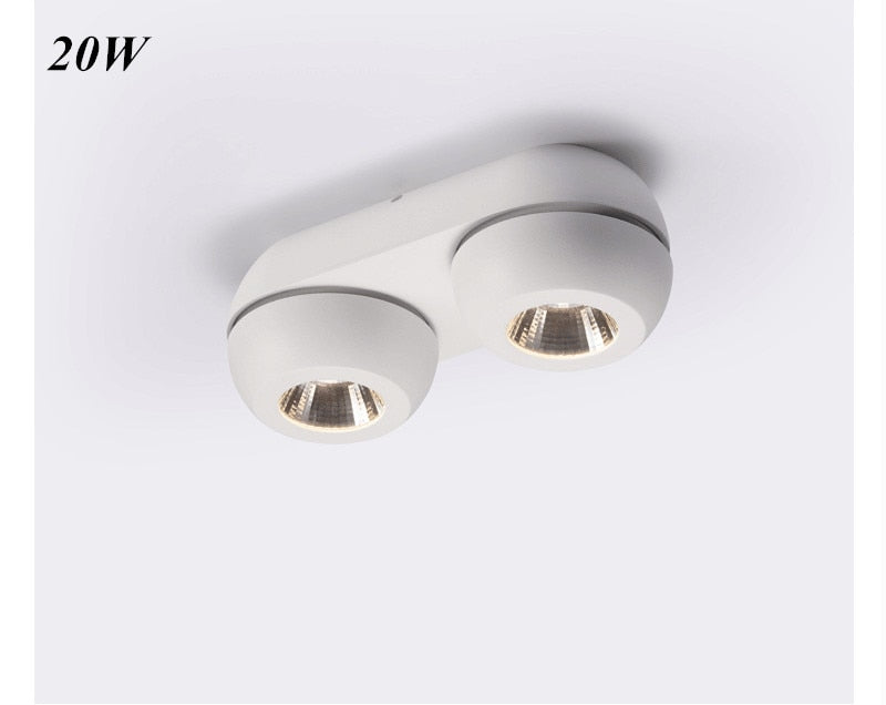 Dimmable Folding Rotating 360° LED Downlights 10W 20W 40W COB LED Ceiling Spot Lights AC85~265V LED LED Lamp Indoor Lighting