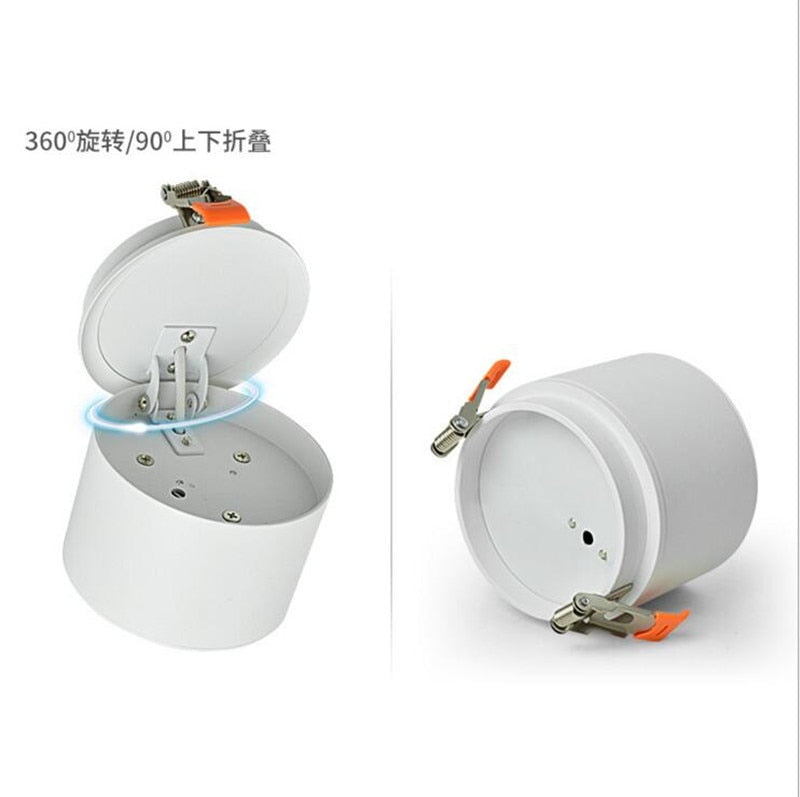 LED Downlights Recessed in Downlight LED Lighting COB 20W 15W Angle-adjustable+ AC110/220V Driver LED Dimmable 6pcs