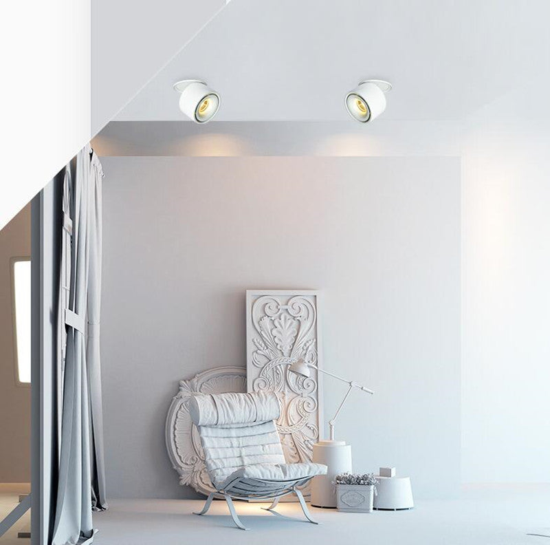 LED Downlights Recessed in Downlight LED Lighting COB 20W 15W Angle-adjustable+ AC110/220V Driver LED Dimmable 6pcs