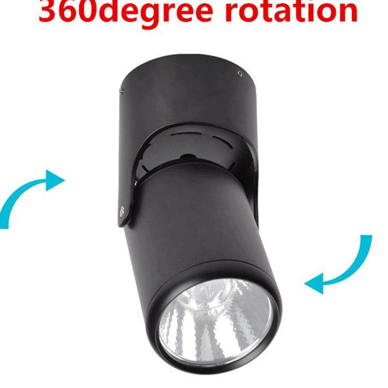 Hoge Kwaliteit Dimbare Roterende Led Downlighters Opbouw Aanpassing Cob Ac85-265V 10W 12W 15W 18W Led Plafond Lamp Spot Verlichting